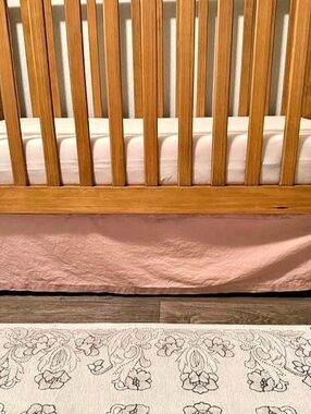 West Elm - Rosette Pink Crib Skirt